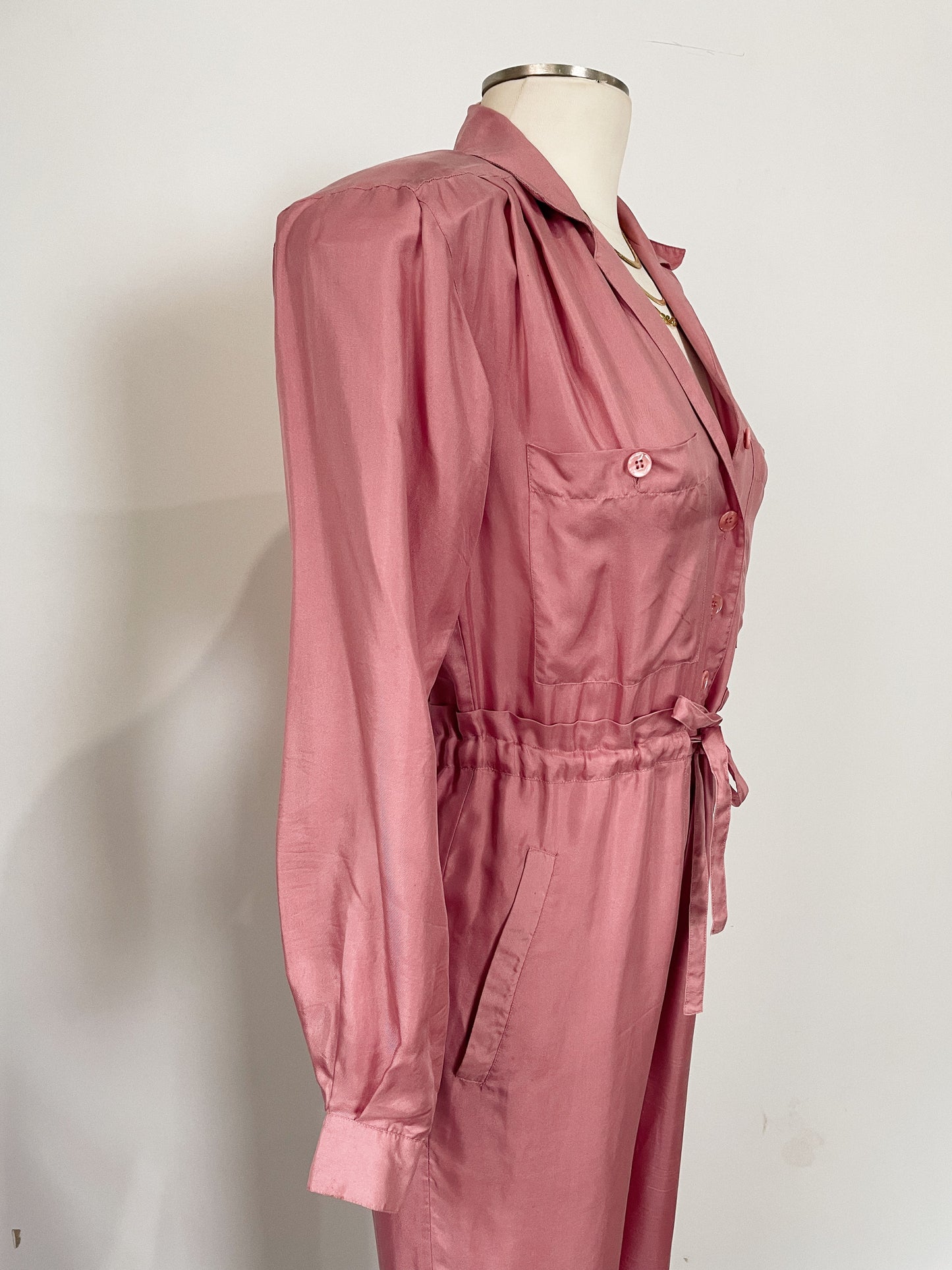 Mauve Silk Jumpsuit