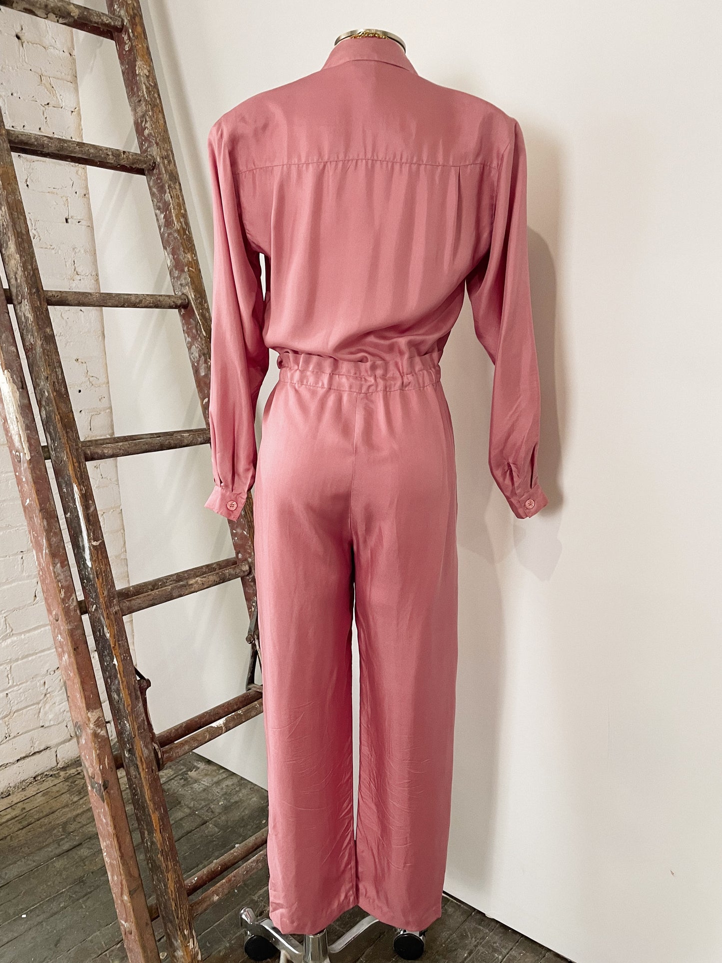 Mauve Silk Jumpsuit