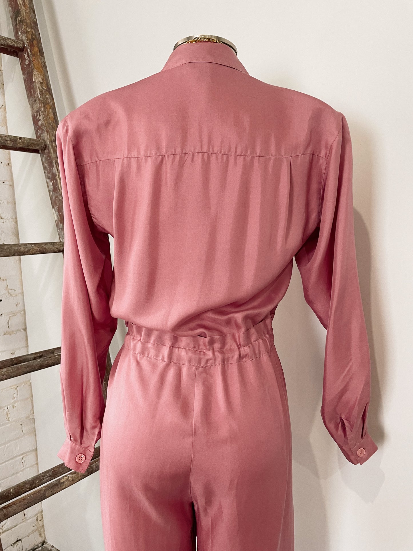 Mauve Silk Jumpsuit