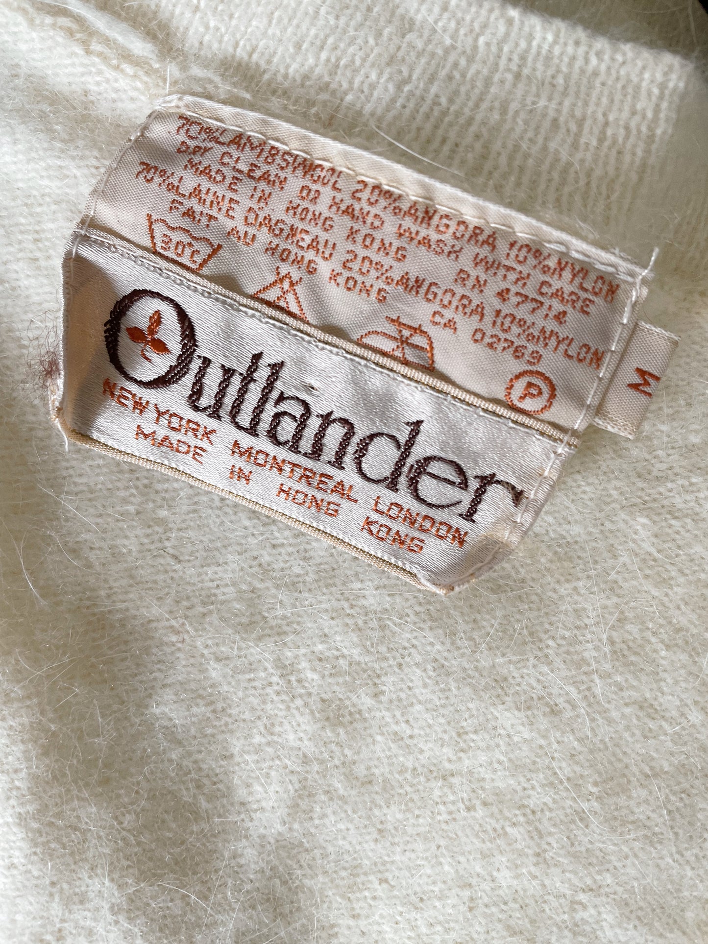 50s Outlander Lambswool and Angora Pearl Button Sweater