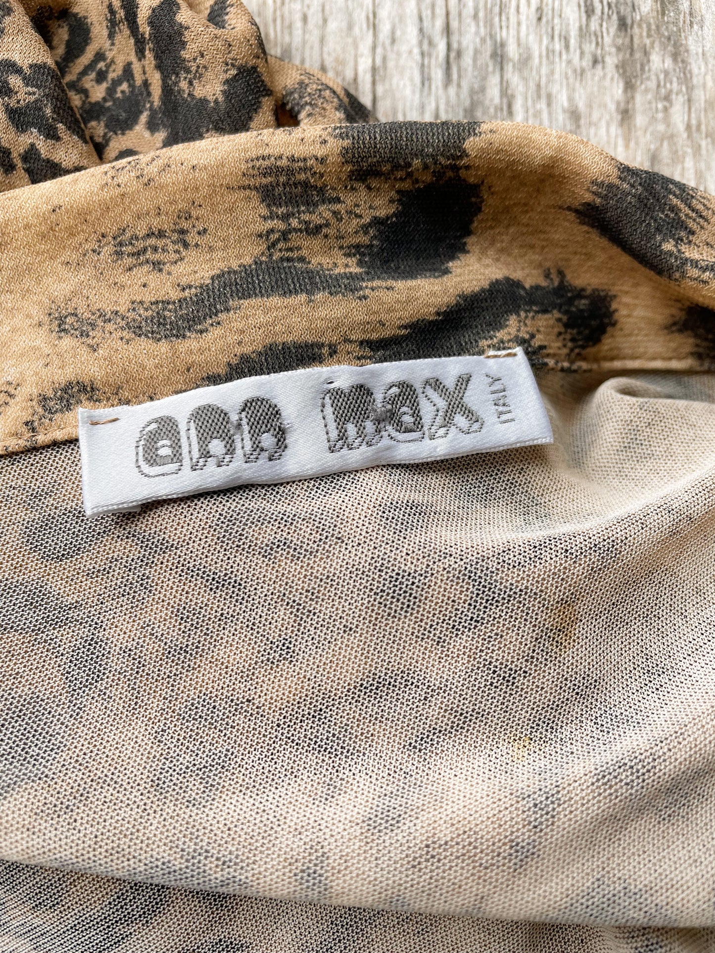 Italian Leopard Mesh Top