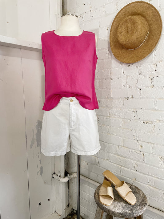 Linen Pink Sleeveless Tank