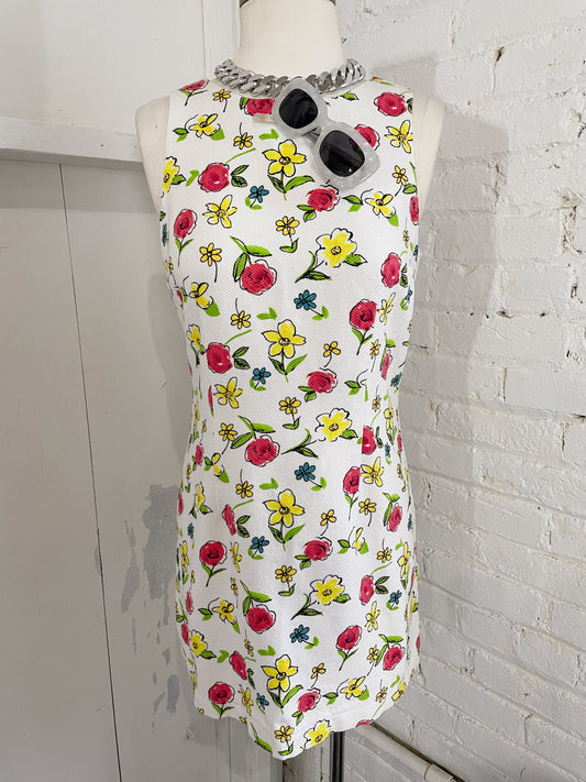 Textured 90s Mini Dress