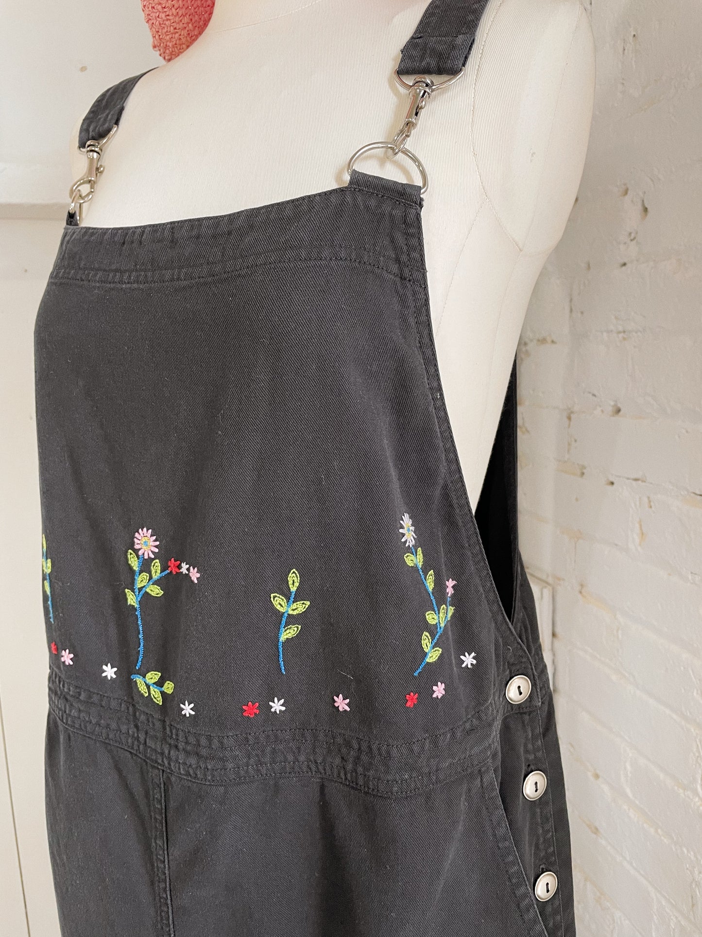 Y2K Embroidered Overall Dress