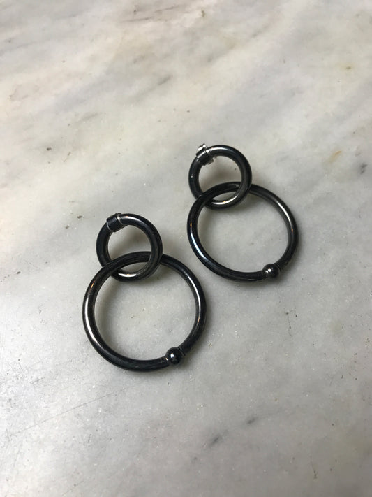 BALL HOOP EARRINGS