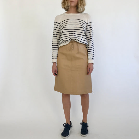 STRIPED RAGLAN SWEATER / SMALL