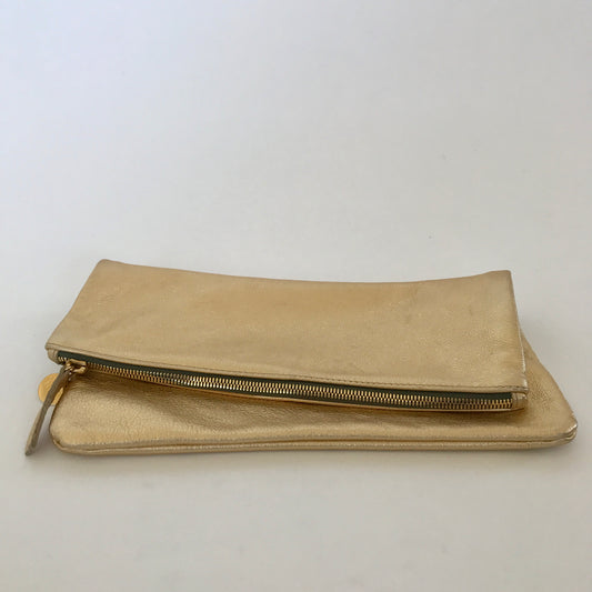 GOLD FOLD OVER CLUTCH