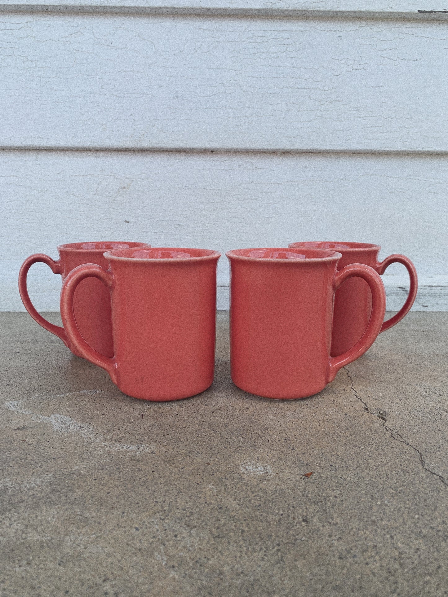 DUSTY ROSE CORNING MUGS, SET OF 4