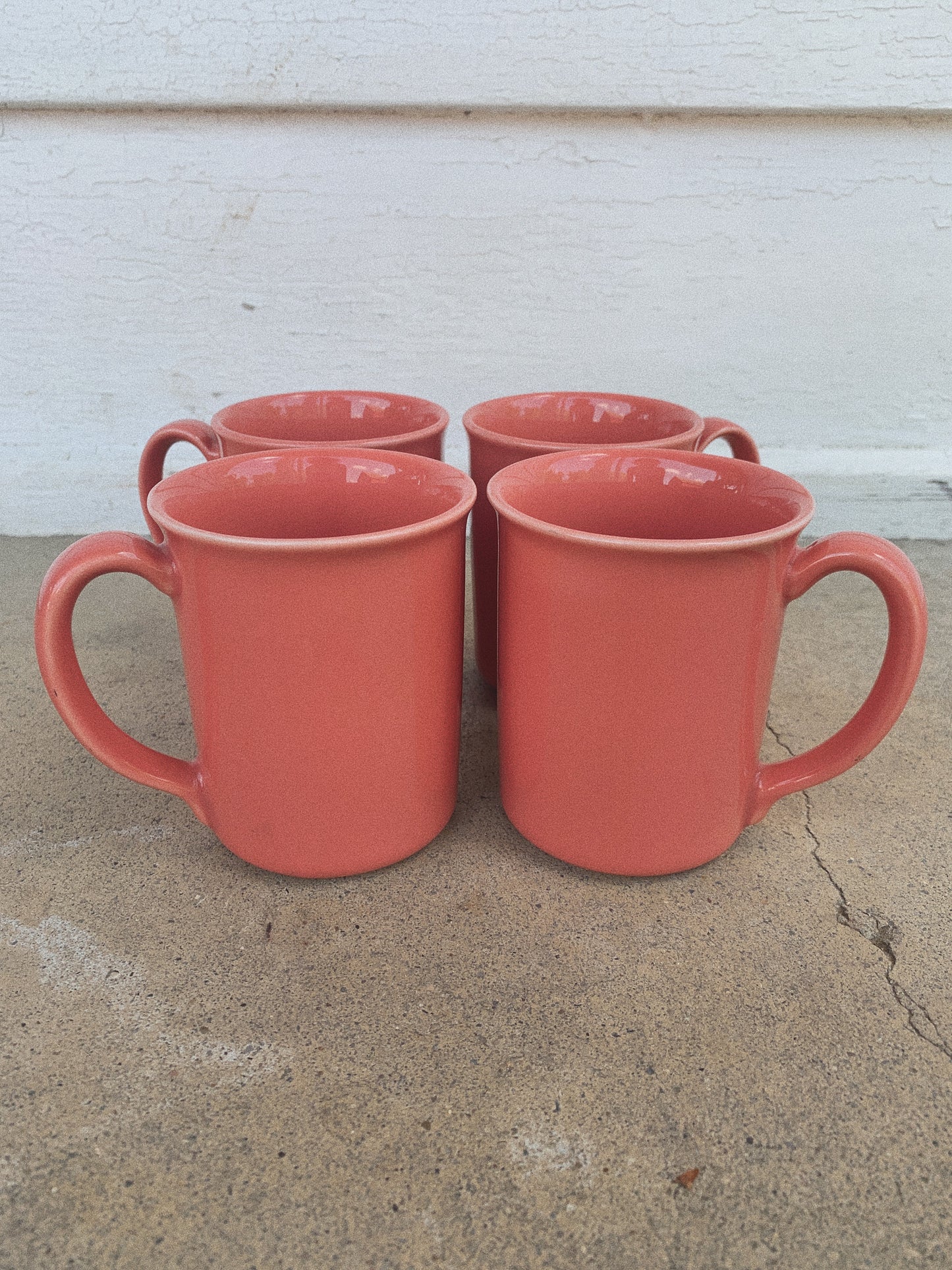 DUSTY ROSE CORNING MUGS, SET OF 4